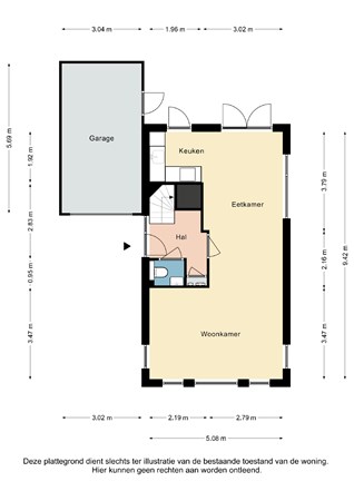 Plattegrond - Op de Knip 213, 6467 HB Kerkrade - Op de Knip 213 Kerkrade - Begane grond 2D.jpg